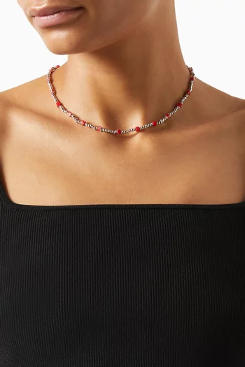 The Costa Del Sol Necklace in Rhodium-plated Silver