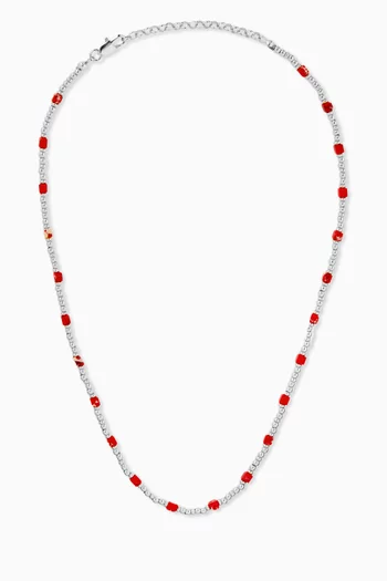 The Costa Del Sol Necklace in Rhodium-plated Silver