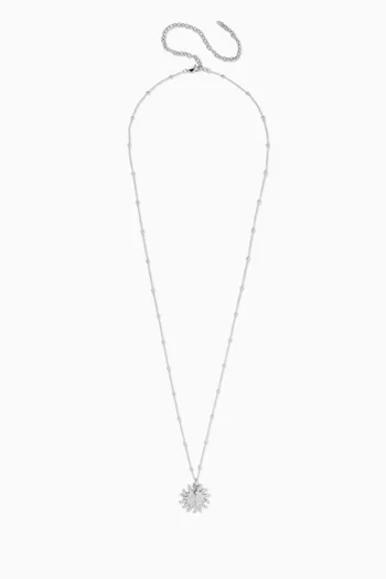 The Ibiza Sun Belly Chain in Rhodium-plated Brass