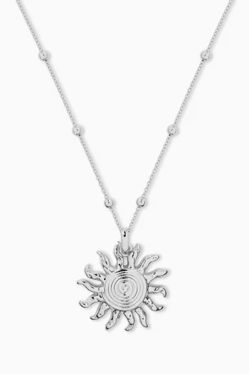 The Ibiza Sun Belly Chain in Rhodium-plated Brass