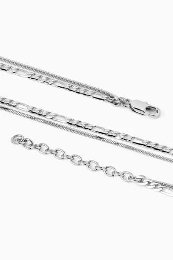 Cecilia Chain Necklace in Silver-plated Brass