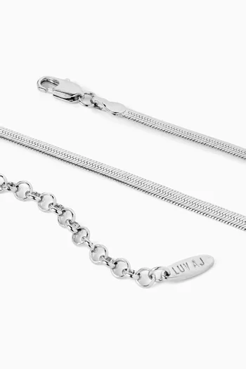 The Classique Herringbone Chain IN Silver-plated Brass