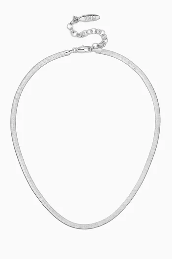 The Classique Herringbone Chain IN Silver-plated Brass