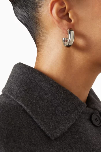 Noemi Hoop Earrings in Silver-plated Brass