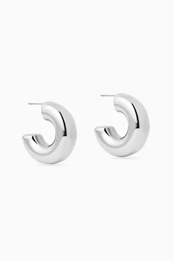 Noemi Hoop Earrings in Silver-plated Brass