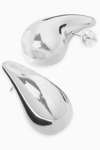 Gia Hoops in Silver-plated Brass