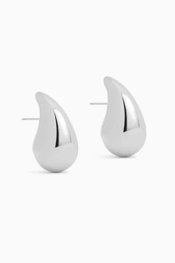 Gia Hoops in Silver-plated Brass