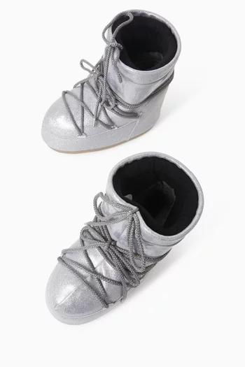 حذاء بوت ايكون مزين بغليتر نايلون