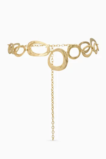 Rounded Chain Belt in Brass