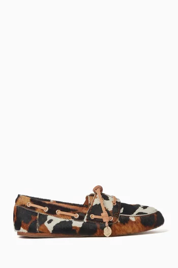 Pliaria Boat Shoes in Pony Hair & Leather