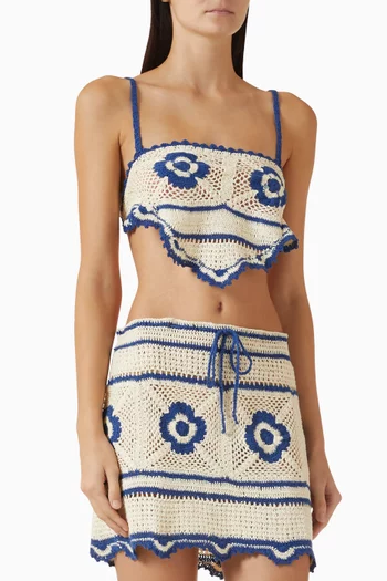 Melissa Crochet Crop Top in Cotton