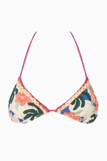 Lolita Embroidered Bikini Top