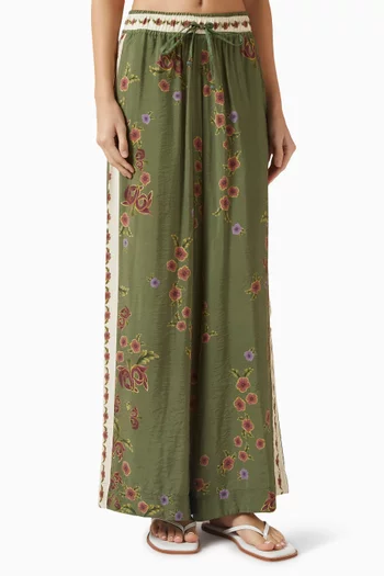 Janis Wide-leg Pants in Viscose Blend