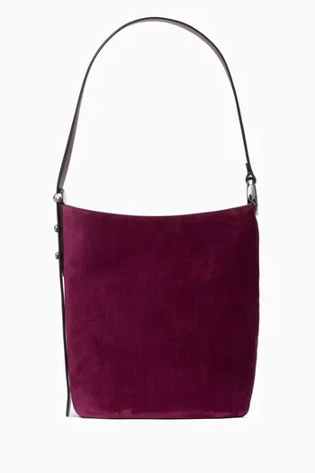 Halo Bucket Bag in Suede