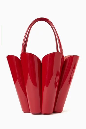 Spade Flower Bucket Bag in Patent Leather
