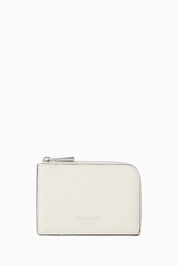 Mini Zip Card Case in Leather