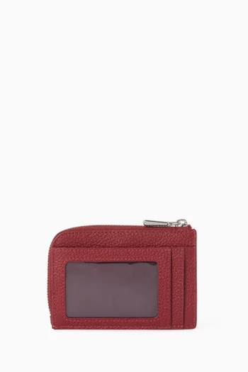 Mini Zip Card Case in Leather