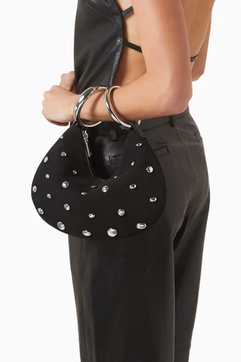 The Studded Bangle Bag in Suede