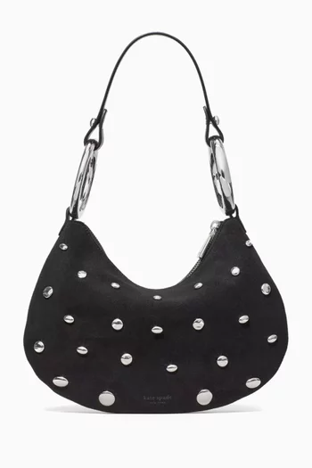 The Studded Bangle Bag in Suede