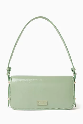 Liv Shoulder Bag in Crinkle Patent Leather