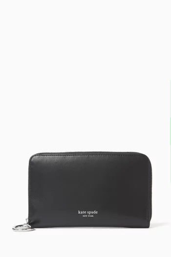 Halo Zip Wallet in Leather