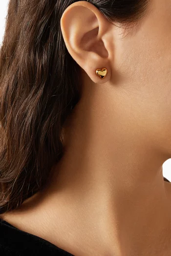 Amour Stud Earrings in Gold-plated Metal