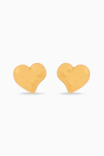Amour Stud Earrings in Gold-plated Metal
