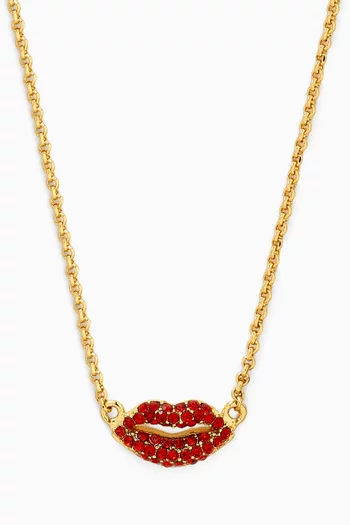 قلادة بدلاية هيت ذا تاون على شكل شفاه معدن مطلي