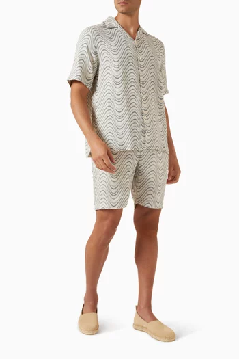 Roberto Fibra Print Shirt in Linen