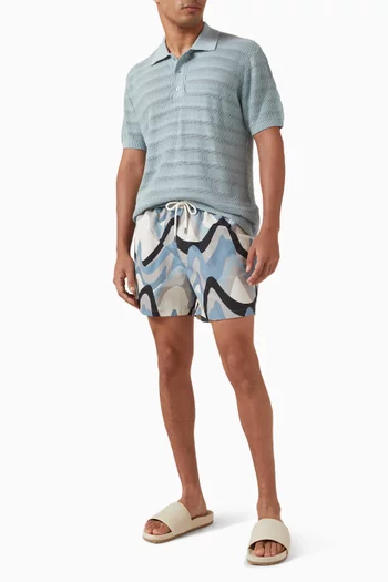 Vidal Jacquard Polo Shirt in Cotton