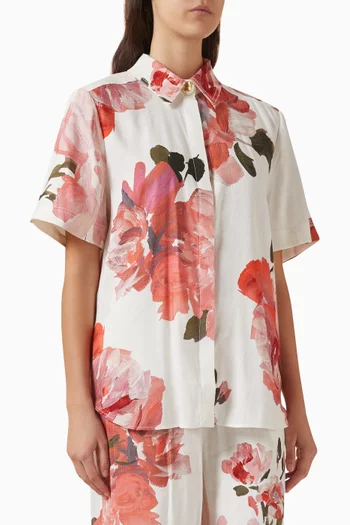 قميص فاكيشن مزيج كتان