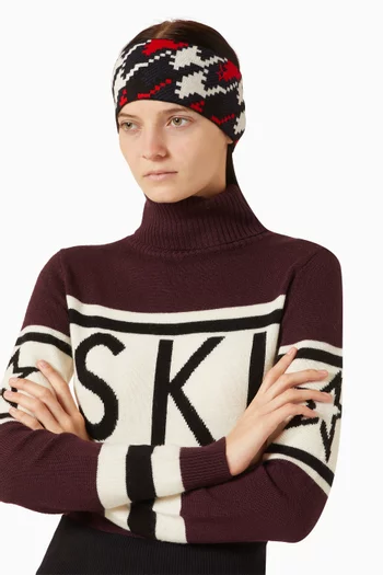 طوق رأس بي ام بنقشة هاوندزتوث صوف مارينو