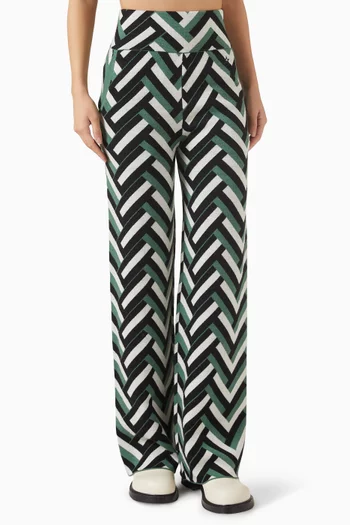 Chalet Wide-leg Knit Pants in Merino Wool
