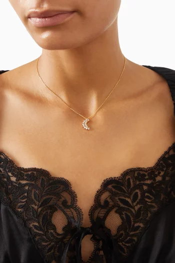 Moon Pedant Necklace in 24kt Gold-plated Sterling Silver