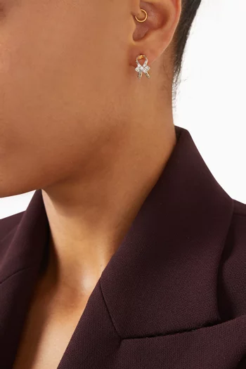Intertwined Hoop Earrings in 24kt Gold-plated Sterling Silver