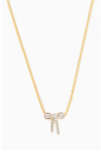 Bow Necklace in 24kt Gold-plated Sterling Silver