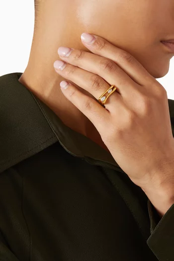 'Sisters' Ring in 24kt Gold-plated Silver