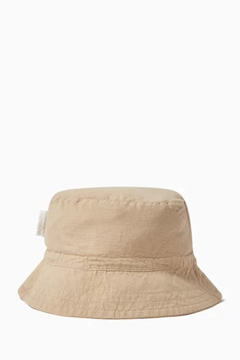 Bucket Hat in Linen-blend