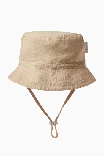 Bucket Hat in Linen-blend