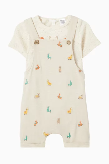 Llama Broderie Overalls