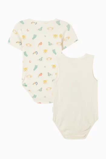 طقم لباس قطعة واحدة بطبعة، قطعتان