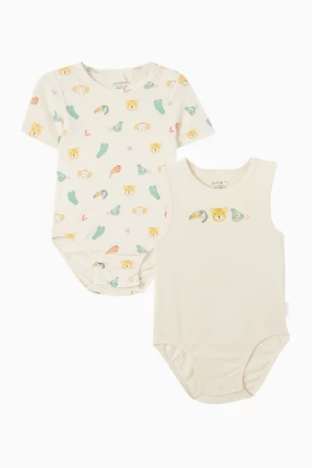 طقم لباس قطعة واحدة بطبعة، قطعتان