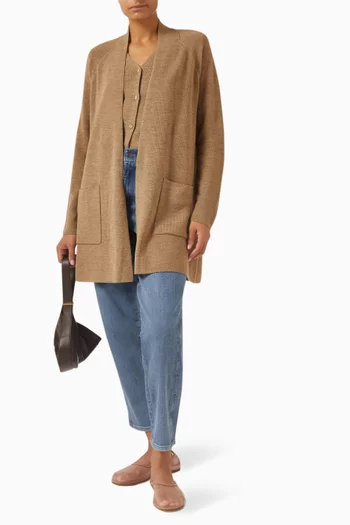 Long Cardigan in Regenerative Wool