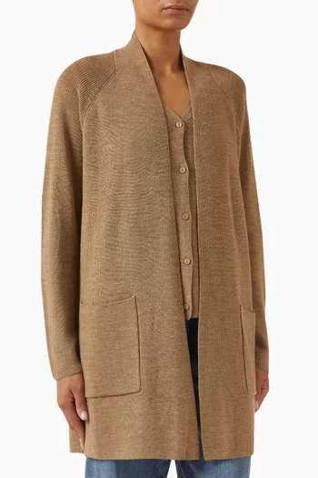Long Cardigan in Regenerative Wool