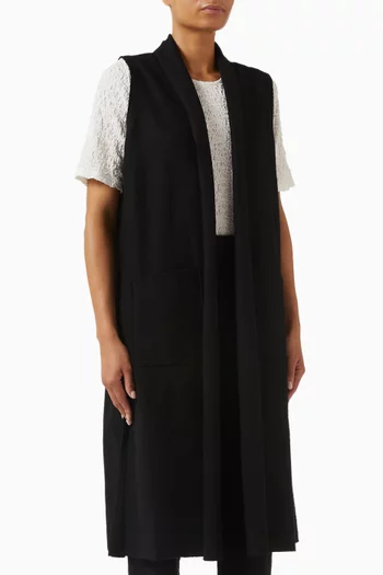 Shawl Collar Vest in Regenerative Wool