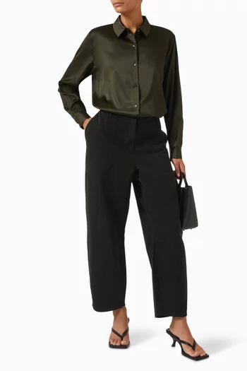 Classic Collar Shirt in Stretch-silk