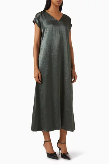 V-neck Dress in Satin
