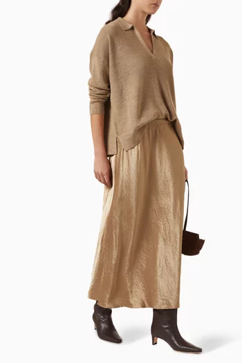 Bias Slip Skirt in Satin