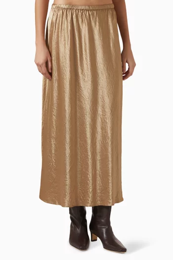 Bias Slip Skirt in Satin