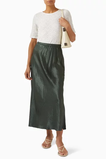 Bias Slip Skirt in Satin